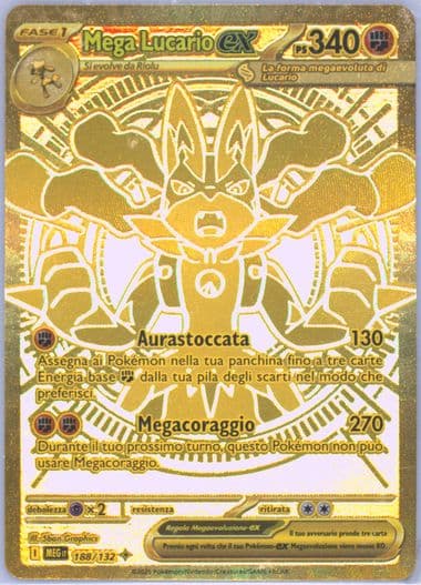 Mega Lucario EX Mega Hyper Rare (188) 2025 Pokemon Italian Meg It-Mega Evolution