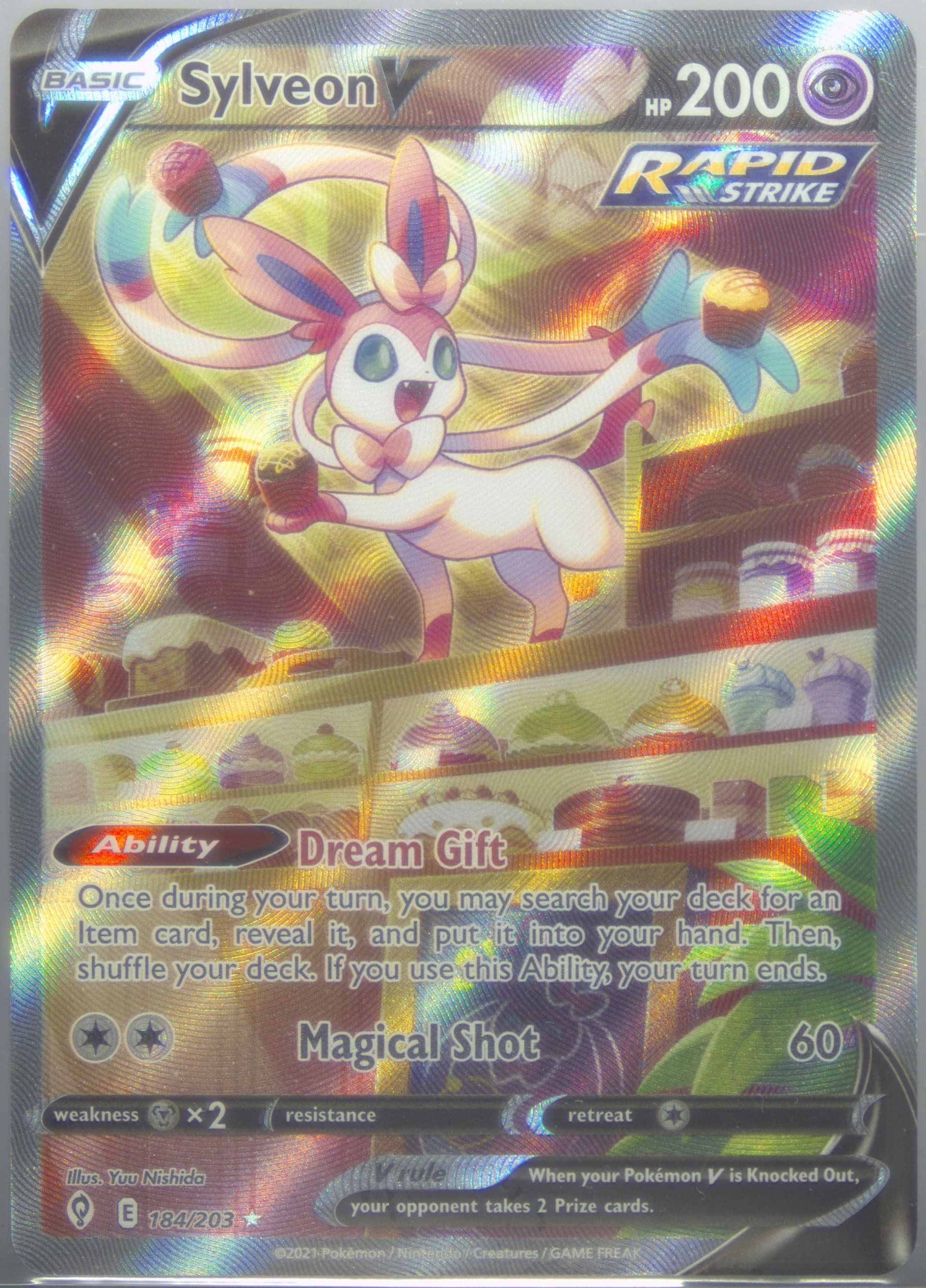 Full Art/Sylveon V Inverted Back (184) 2021 Pokemon Sword & Shield Evolving Skies