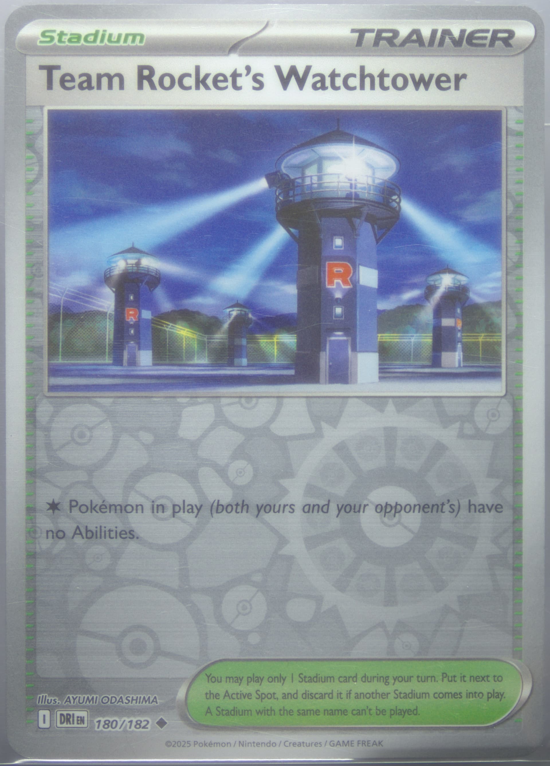 Team Rocket's Watchtower Reverse Holo (180) 2025 Pokemon Dri EN-Destined Rivals