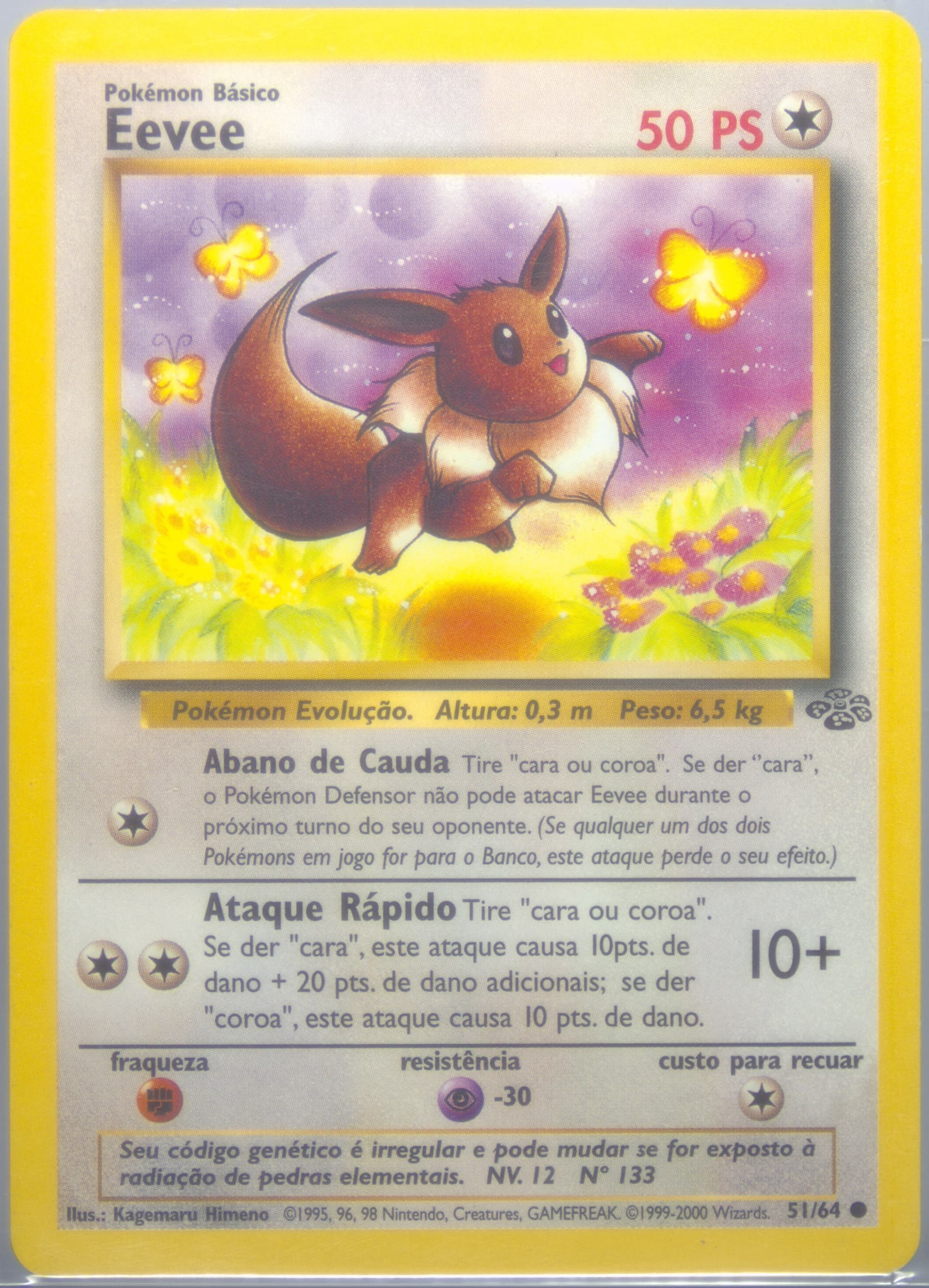 Eevee (51) 2000 Pokemon Portuguese Jungle