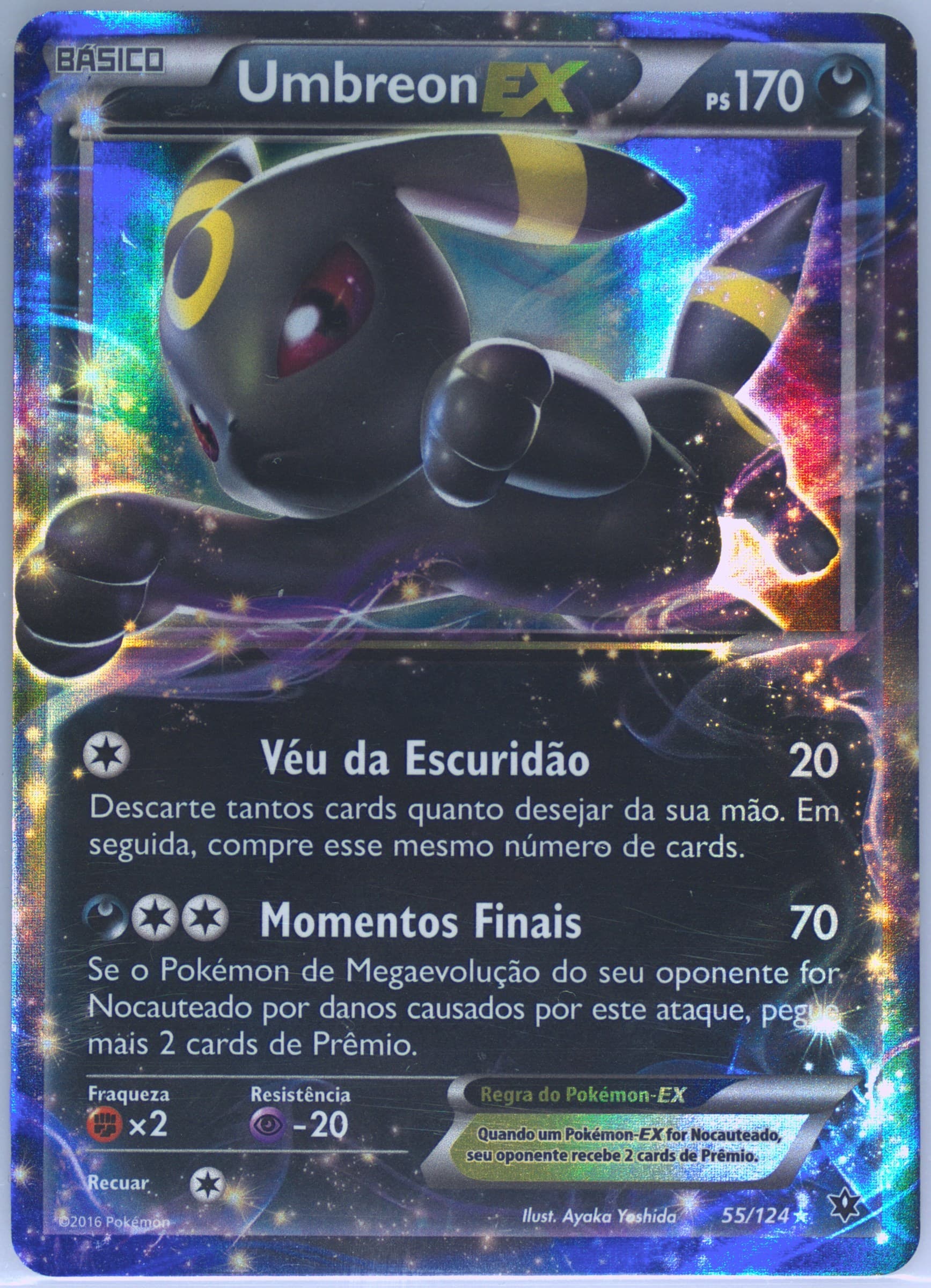Umbreon EX Portuguese (55) 2016 Pokemon XY Fates Collide