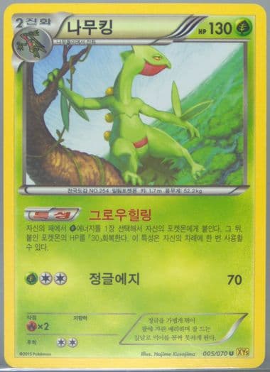 Sceptile (005) 2015 Pokemon Korean XY Gaia Volcano