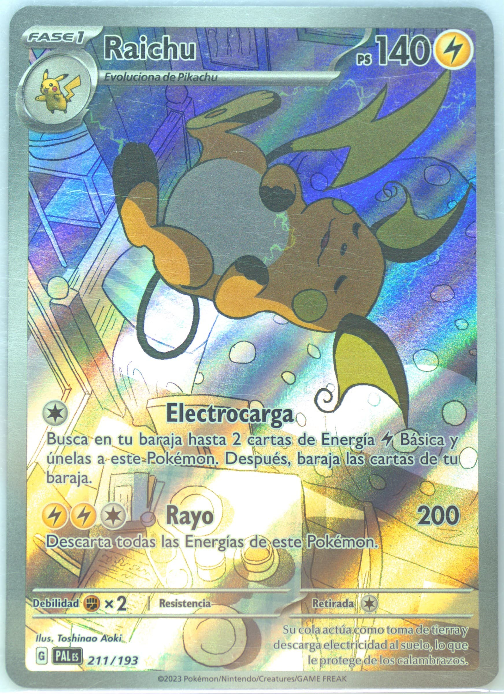 Raichu Illustration Rare (211) 2023 Pokemon Spanish Pal ES-Paldea Evolved