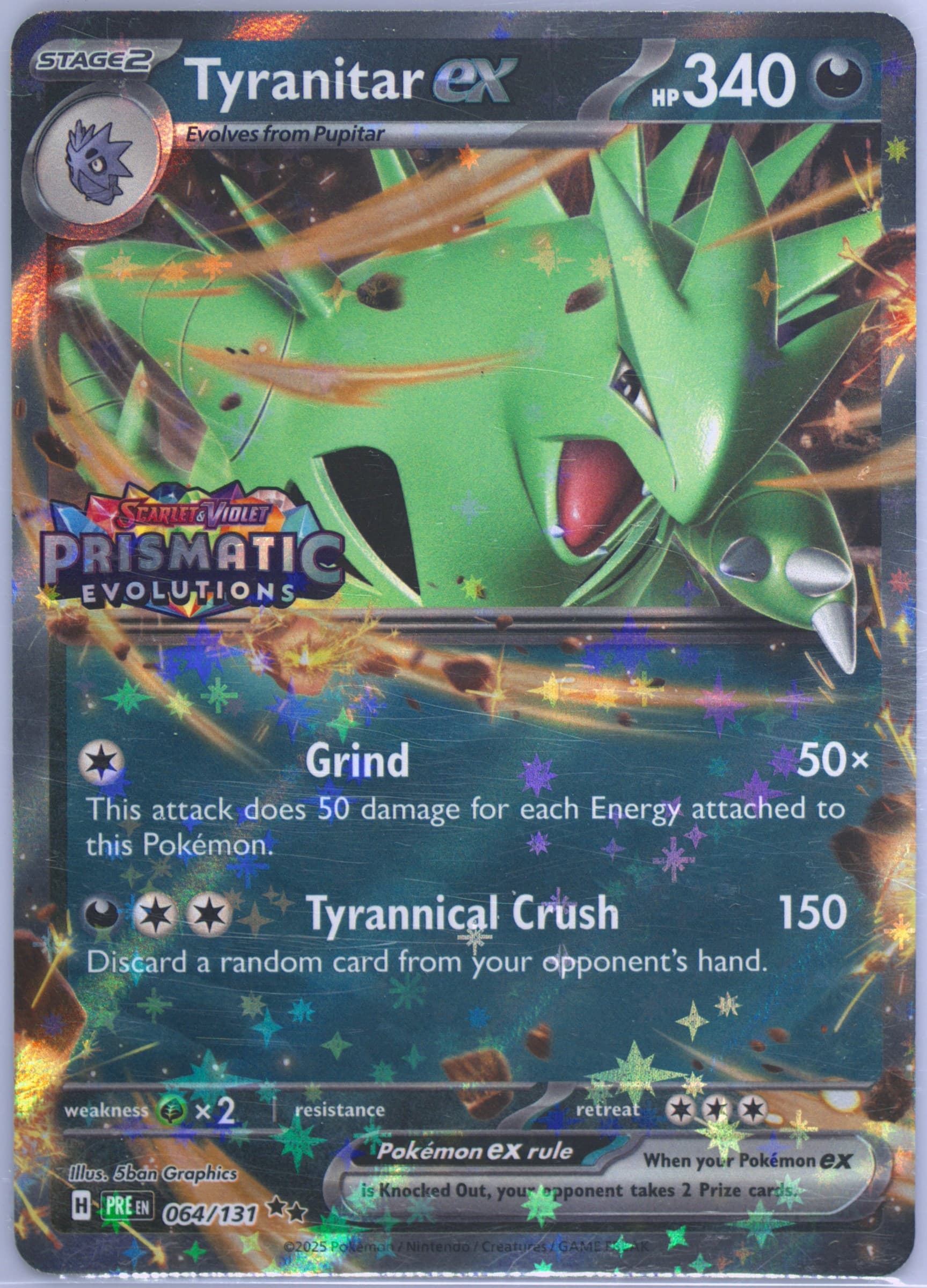 Tyranitar EX Lucario EX & Tyranitar EX Premium Collection (064) 2025 Pokemon Pre EN-Prismatic Evolutions