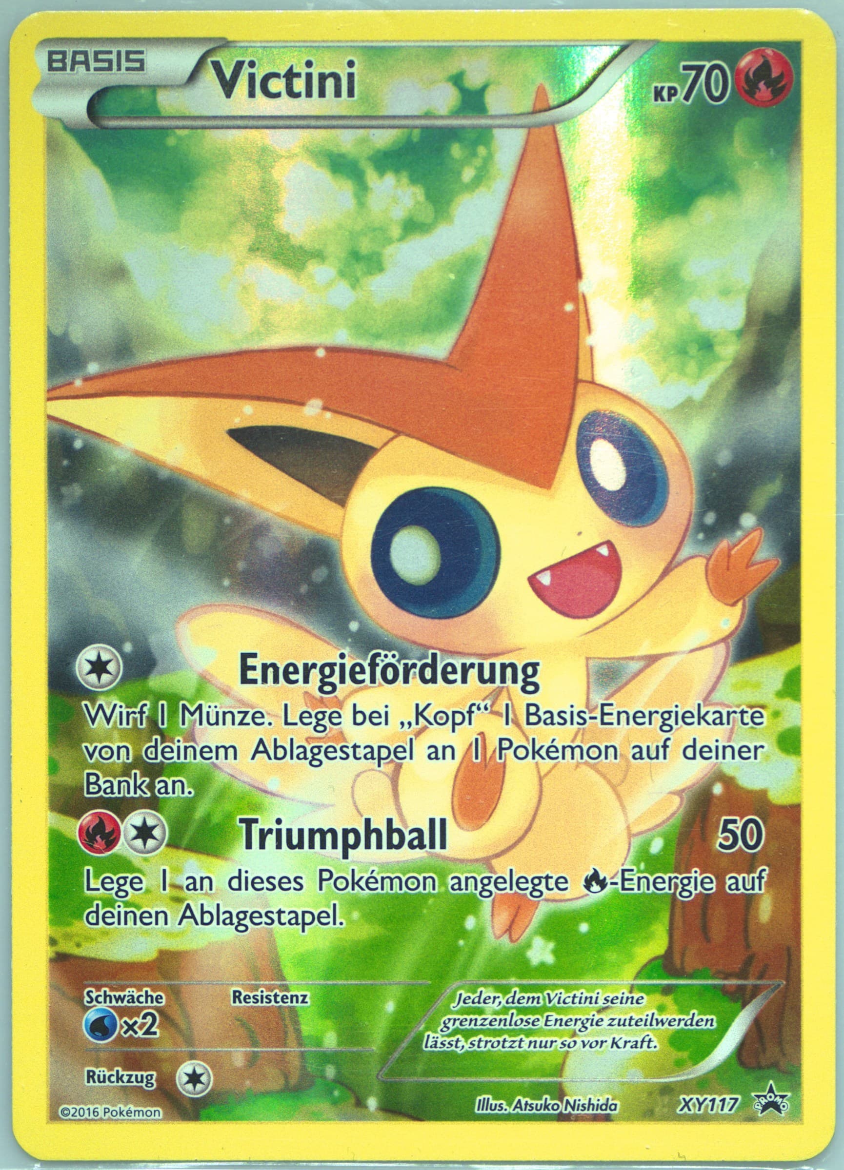 Full Art/Victini Mythical Pokemon Collection-German (XY117) 2016 Pokemon XY Black Star Promo