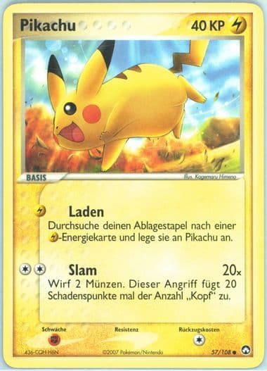 Pikachu German (57) 2007 Pokemon EX Power Keepers
