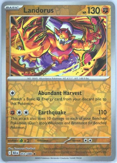 Landorus Reverse Holo (053) 2025 Pokemon Blk EN-Black Bolt