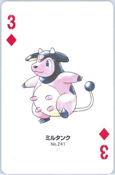 Miltank 3 of Diamonds (241) 2000 Pokemon Gold Version Part 2 Playing Cards