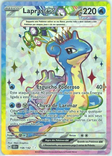 Lapras EX Ultra Rare (158) 2024 Pokemon Portuguese Scr PT-Stellar Crown