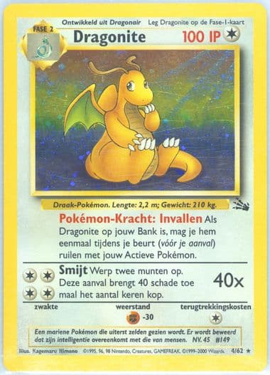 Dragonite-Holo (4) 2000 Pokemon Dutch Fossil