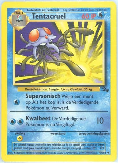 Tentacruel (44) 2000 Pokemon Dutch Fossil