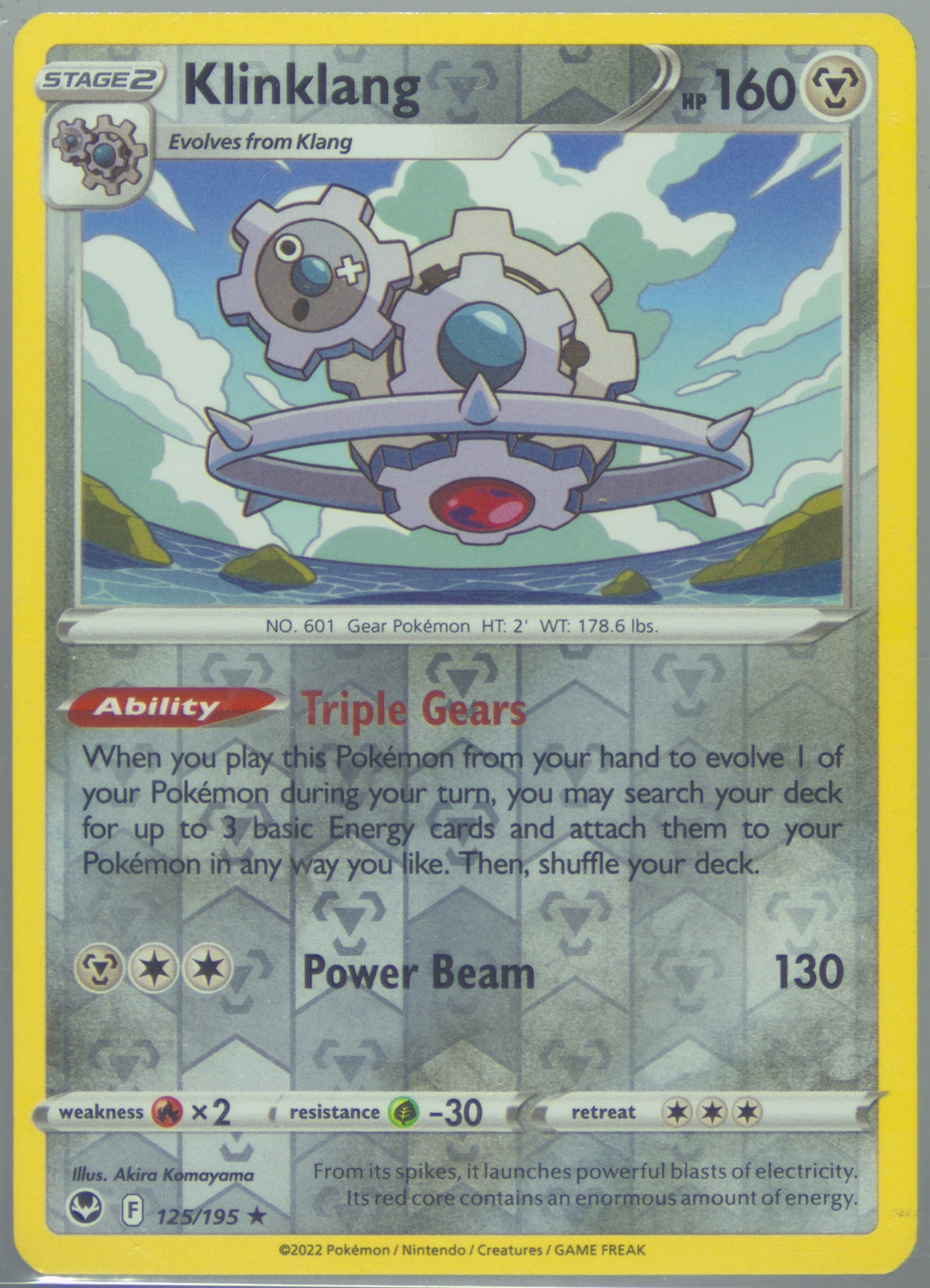 Klinklang-Reverse Foil (125) 2022 Pokemon Sword & Shield Silver Tempest