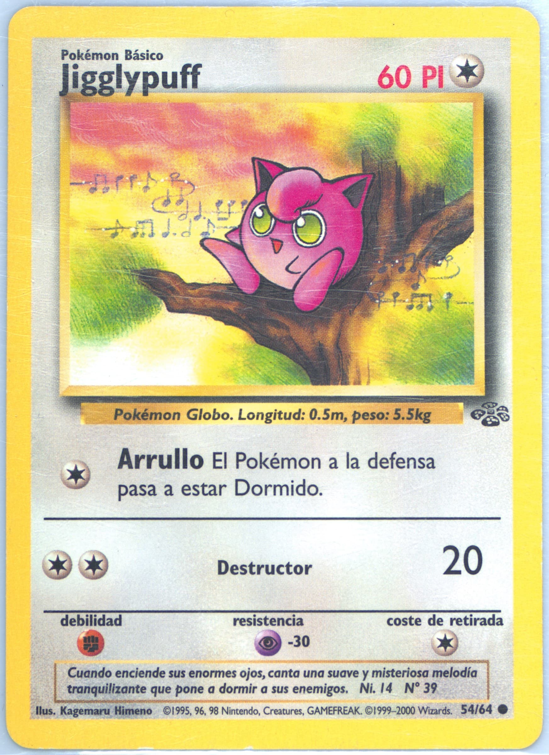 Jigglypuff (54) 2000 Pokemon Spanish Jungle