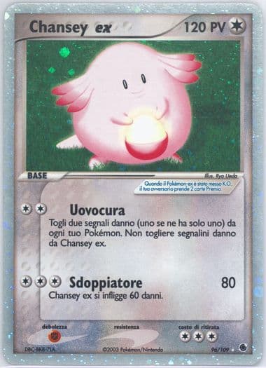 Chansey EX-Holo Italian (96) 2003 Pokemon EX Ruby & Sapphire