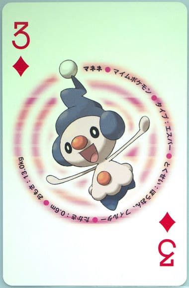 Mime Jr. 3 of Diamonds 2007 Pokemon Diamond Version Playing Cards