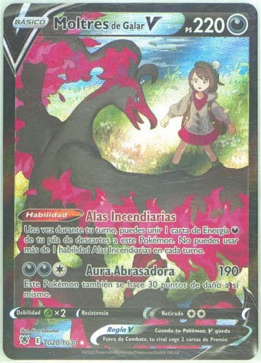 Full Art/Galarian Moltres V Spanish (TG20) 2022 Pokemon Sword & Shield Astral Radiance