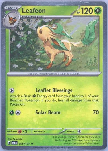 Leafeon Prismatic Evolutions 8-Pack Mini Tin (005) 2025 Pokemon Pre EN-Prismatic Evolutions