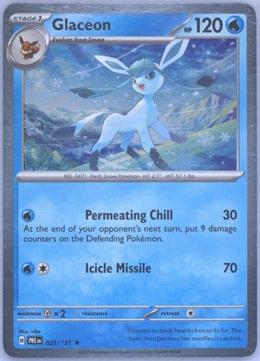 Glaceon Prismatic Evolutions 8-Pack Mini Tin (025) 2025 Pokemon Pre EN-Prismatic Evolutions