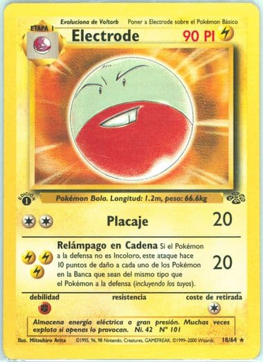 Electrode 1st Edition (18) 2000 Pokemon Spanish Jungle