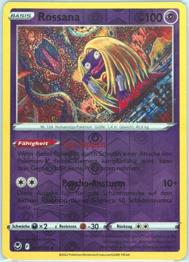 Rossana-Reverse Foil German (062) 2022 Pokemon Sword & Shield Silver Tempest