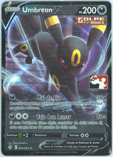 Umbreon V Spanish (094) 2022-2023 Pokemon Play! Pokemon Prize Pack
