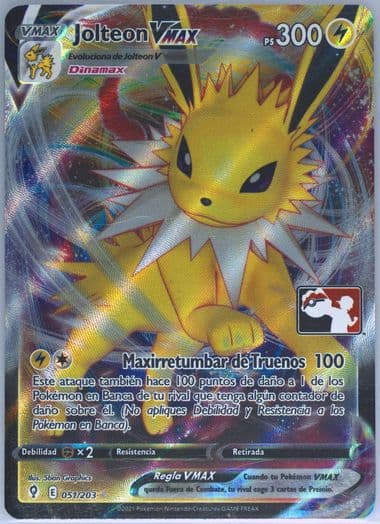 Full Art/Jolteon Vmax Spanish (051) 2022-2023 Pokemon Play! Pokemon Prize Pack