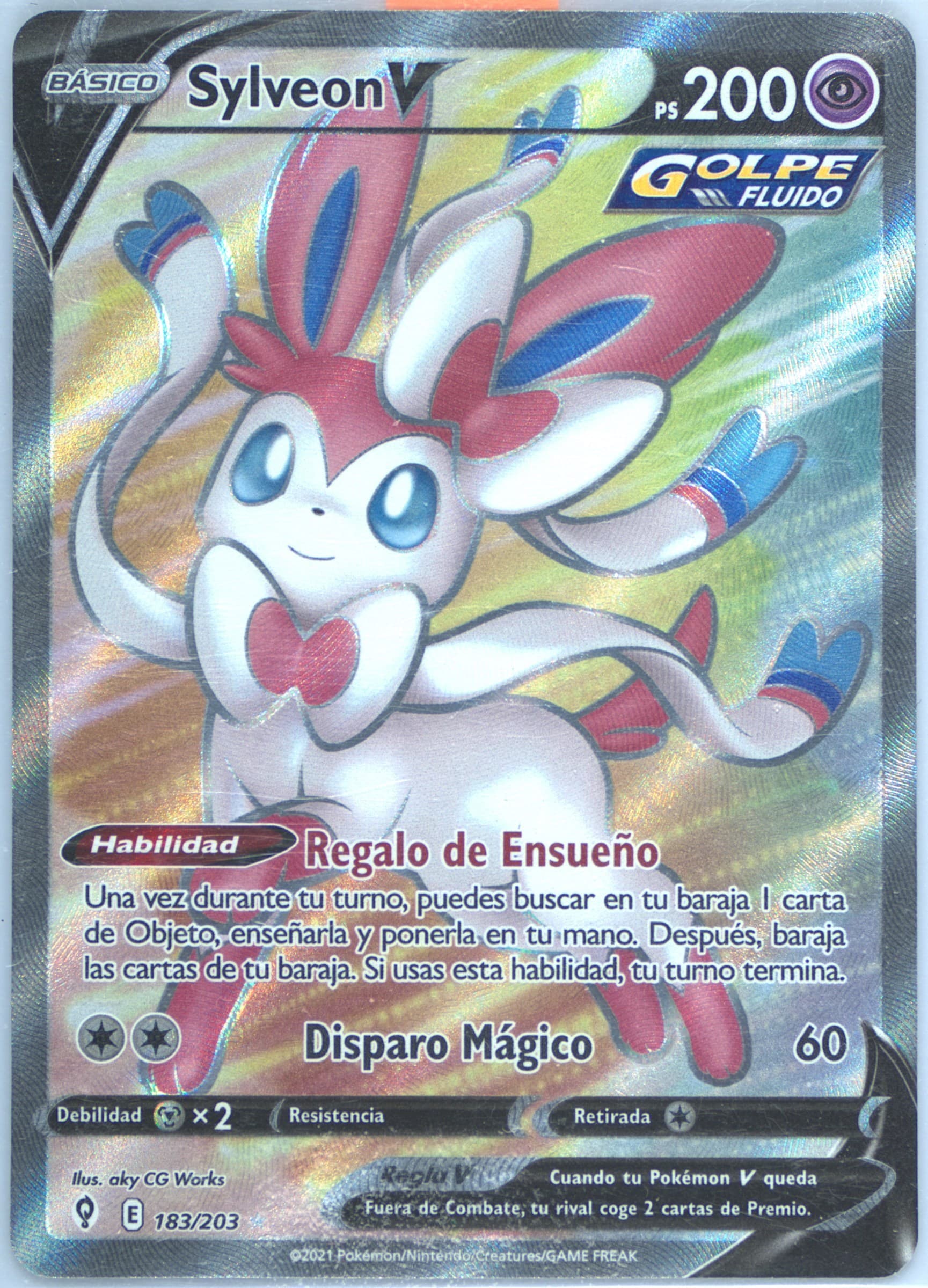 Full Art/Sylveon V Spanish (183) 2021 Pokemon Sword & Shield Evolving Skies