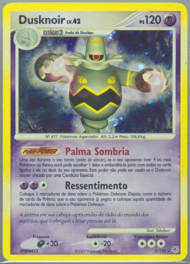 Dusknoir-Holo Portuguese (2) 2007 Pokemon Diamond & Pearl