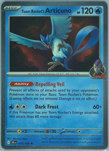 Team Rocket's Articuno Enhanced 2 Pack Blister (051) 2025 Pokemon Dri EN-Destined Rivals