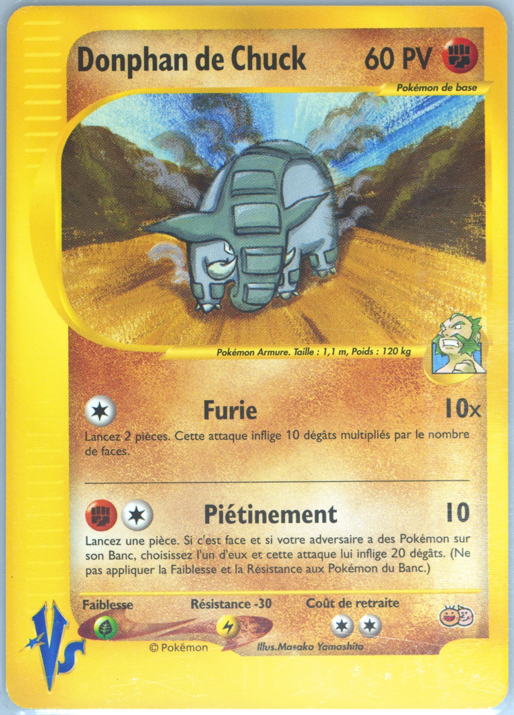 Chuck's Donphan French 2001-2002 Pokemon Tropical Mega Battle