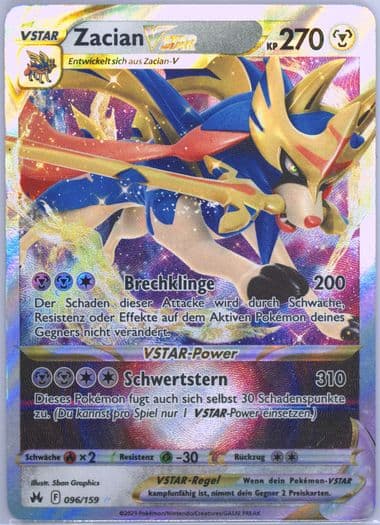 Zacian Vstar German (096) 2023 Pokemon Sword and Shield Crown Zenith