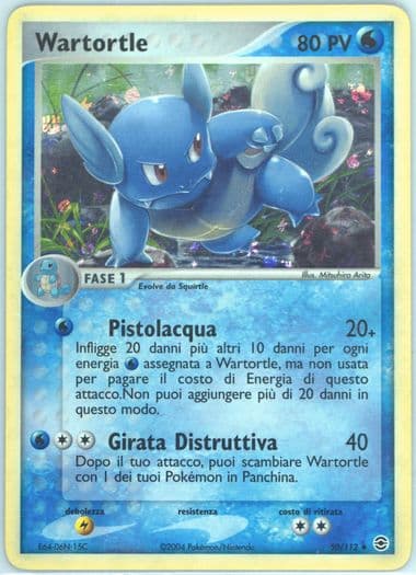 Wartortle-Reverse Foil Italian (50) 2004 Pokemon EX Fire Red & Leaf Green