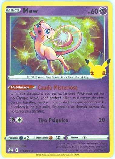 Mew Portuguese (011) 2021 Pokemon Celebrations