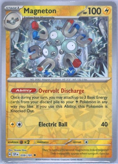 Magneton Reverse Holo (059) 2024 Pokemon Ssp EN-Surging Sparks
