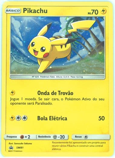 Pikachu-Holo Shining Legends Super Premium Collection-Portuguese (SM81) 2017 Pokemon SM Black Star Promo