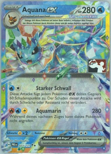 Vaporeon EX (023) 2025 Pokemon German Play! Pokemon Prize Pack: Series 7