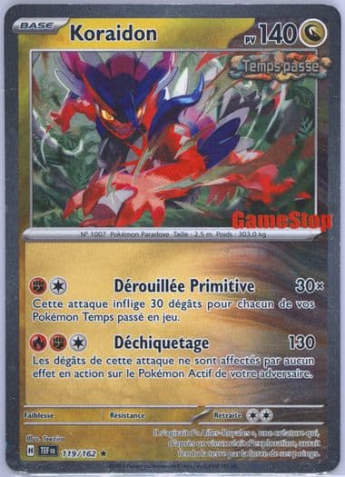 Koraidon Gamestop Exclusive (119) 2024 Pokemon French Tef FR-Temporal Forces