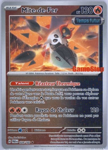 Iron Moth Gamestop Exclusive (028) 2023 Pokemon French Par FR-Paradox Rift