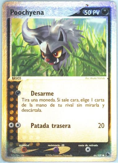 Poochyena-Reverse Foil (64) 2004 Pokemon Spanish EX Ruby & Sapphire