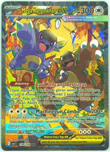 Mega Kangaskhan EX Special Art Rare (178) 2025 Pokemon Indonesian MA1 I-Mega Evolution