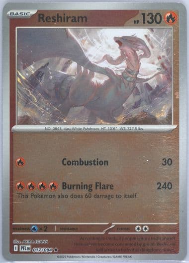 Reshiram (017) 2025 Pokemon Pfl EN-Phantasmal Flames