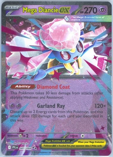 Mega Diancie EX (041) 2025 Pokemon Pfl EN-Phantasmal Flames