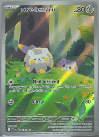 Togedemaru Illustration Rare (104) 2025 Pokemon Pfl EN-Phantasmal Flames