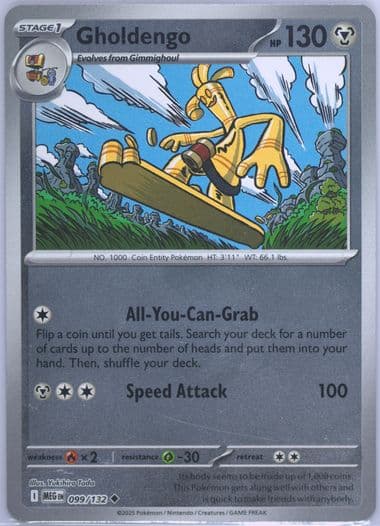 Gholdengo Reverse Holo (099) 2025 Pokemon Meg EN-Mega Evolution