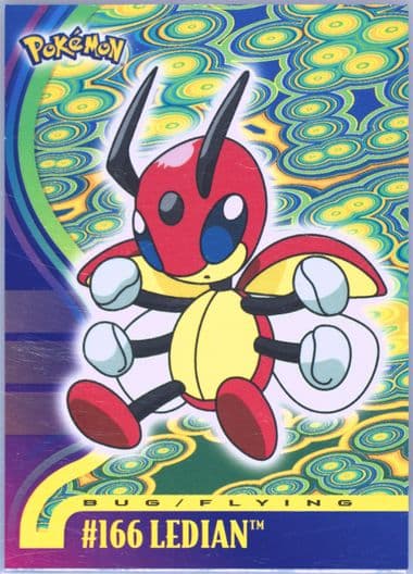 Ledian (166) 2001 Topps Pokemon Johto Series 1