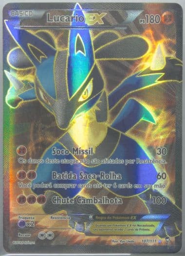 Full Art/Lucario EX Portuguese (107) 2014 Pokemon XY Furious Fists