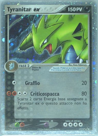 Tyranitar EX-Holo Italian (17) 2007 Pokemon Pop Series 1