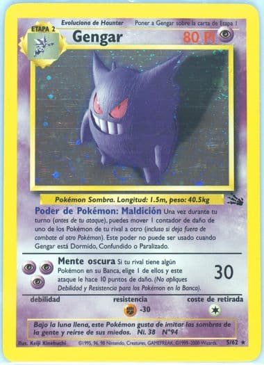 Gengar-Holo (5) 2000 Pokemon Spanish Fossil