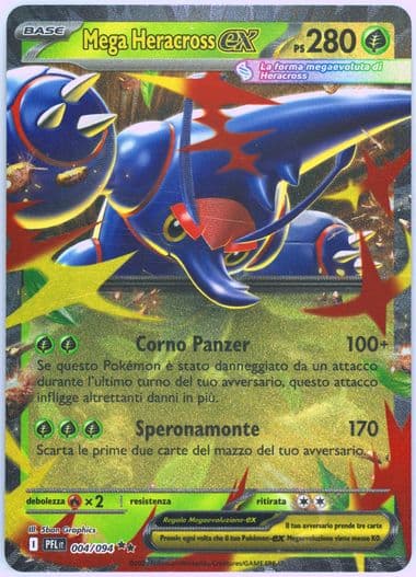 Mega Heracross EX (004) 2025 Pokemon Italian Pfl It-Phantasmal Flames