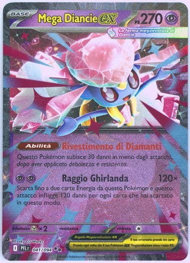 Mega Diancie EX (041) 2025 Pokemon Italian Pfl It-Phantasmal Flames